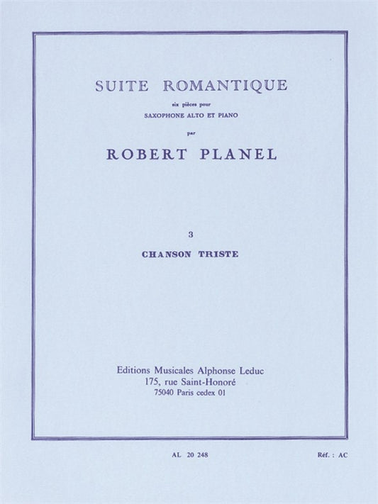 Suite Romantique n° 3 Chanson Triste