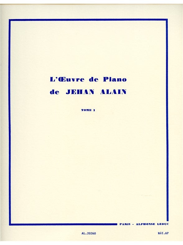 L'Oeuvre de Piano Vol. 1