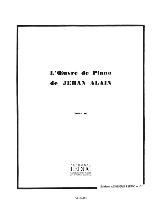 L'Oeuvre de Piano Vol. 3