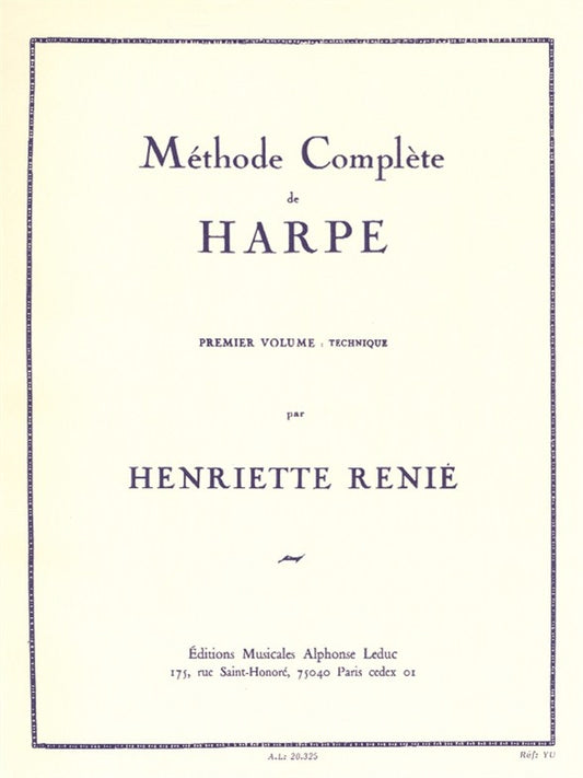 Méthode Complète de Harpe Vol. 1 Technique