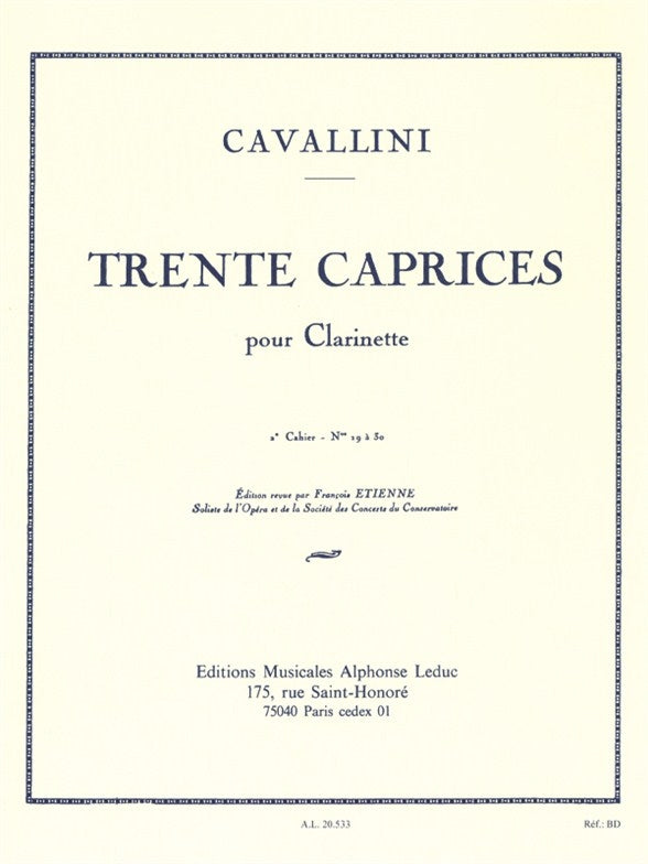 30 Caprices pour Clarinette - Vol. 2