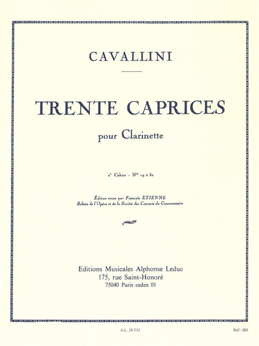 30 Caprices pour Clarinette - Vol. 2