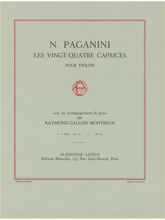 24 Caprices Op.1, Volume 2