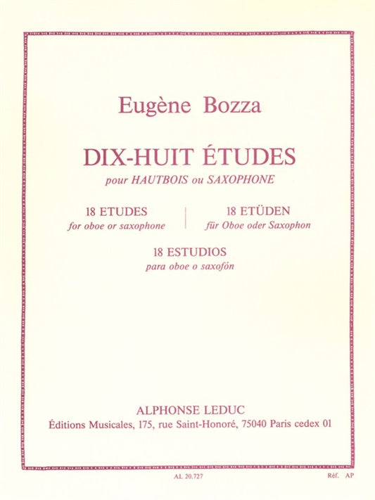 18 Études pour hautbois ou saxophone