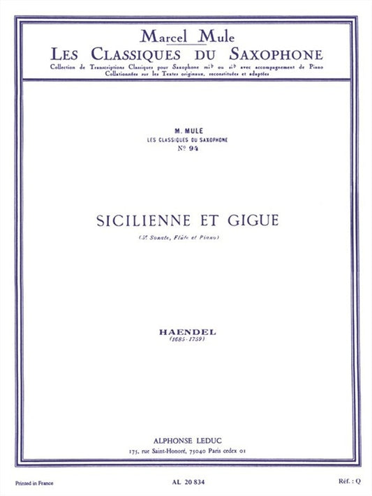Sicilienne Et Gigue