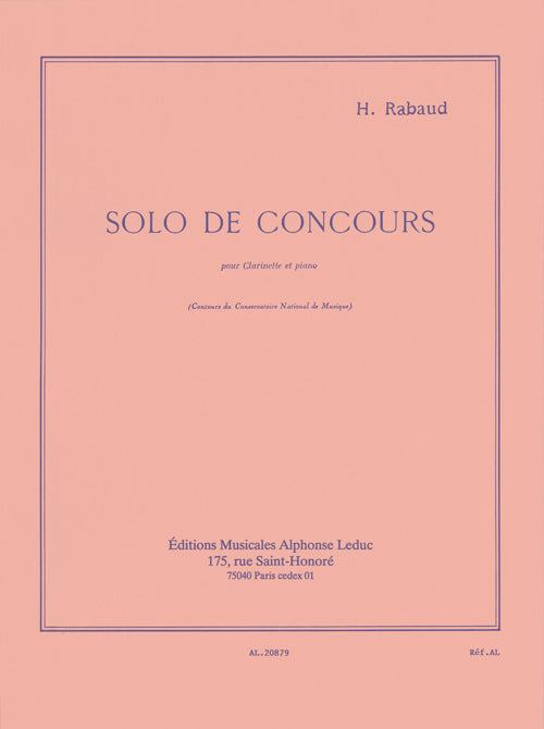 Solo De Concours pour clarinette et piano