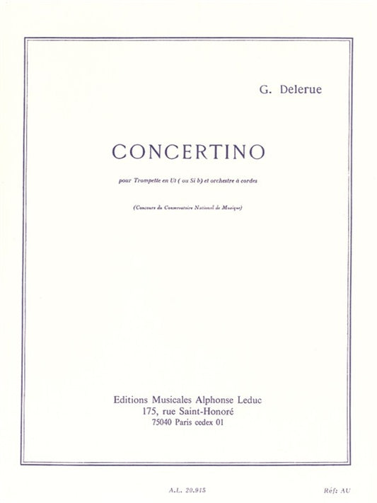 Concertino pour Trompette et Orchestre à corde