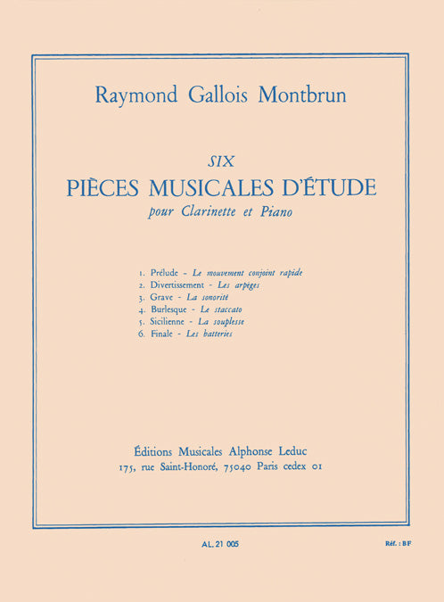 6 Pieces Musicales D'Etude