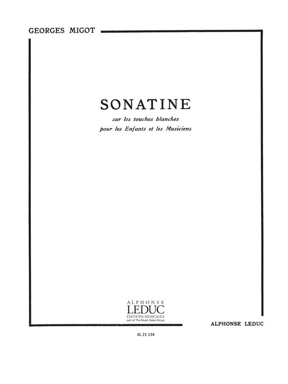 Sonatine sur les Touches blanches