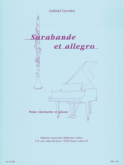 Sarabande et Allegro pour clarinette et piano