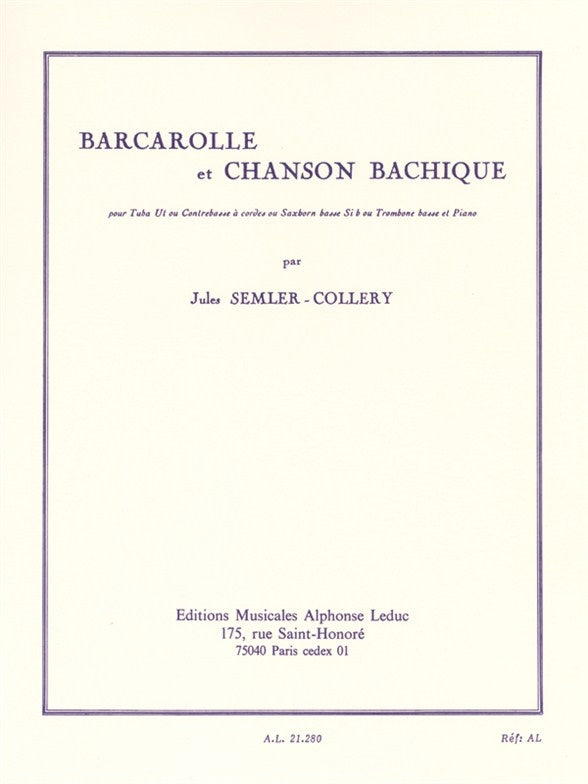Barcarolle and Bacchanalian Song