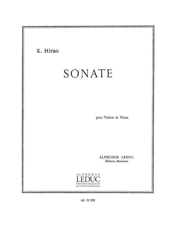 Sonate, for Violin and Piano