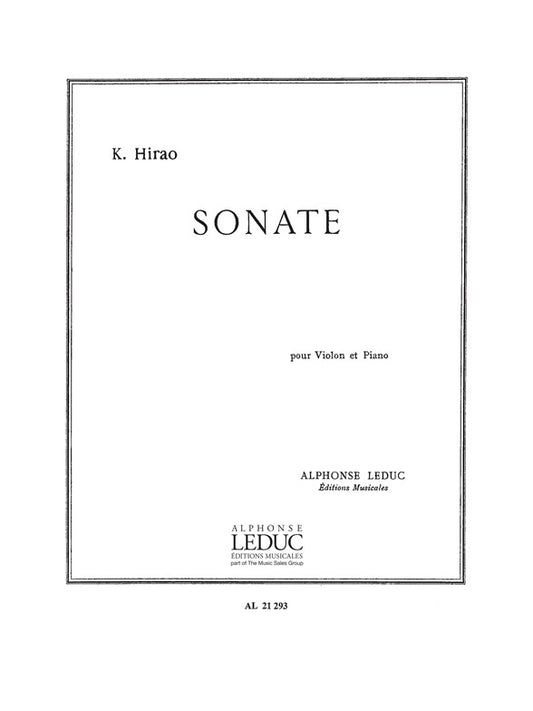 Sonate, for Violin and Piano