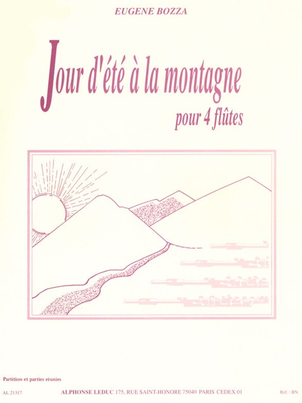Jour d'été à la montagne pour 4 flûtes
