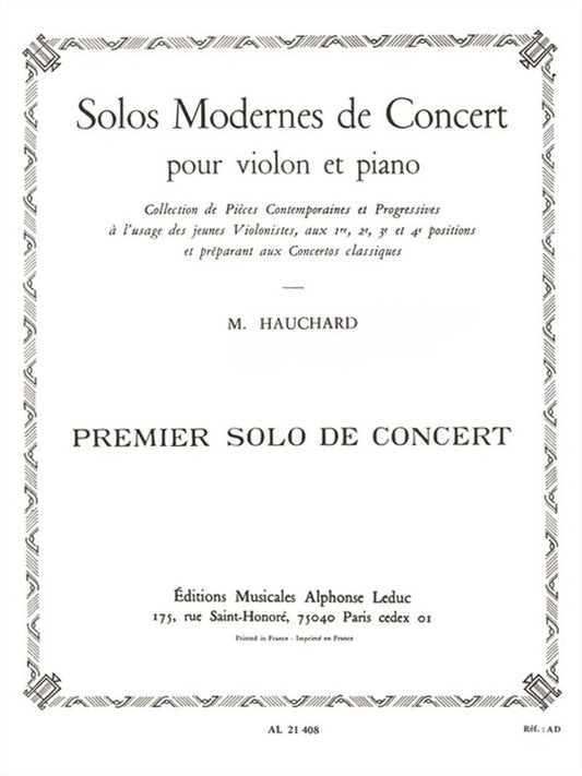 Solo Moderne de Concert no. 1 Ut Majeur