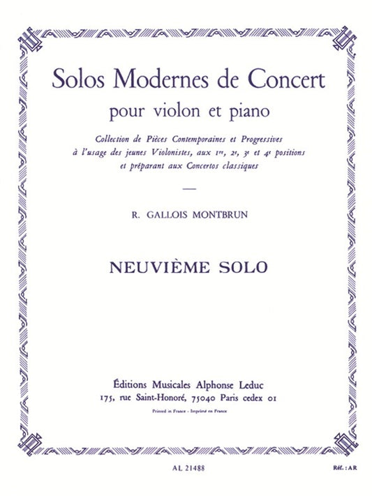 Solo De Concert N09