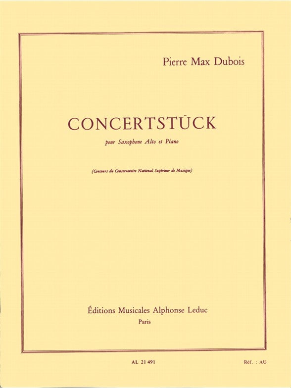 Concertstück For Alto Saxophone And Piano