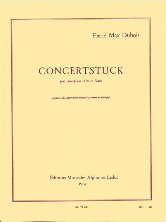 Concertstück For Alto Saxophone And Piano