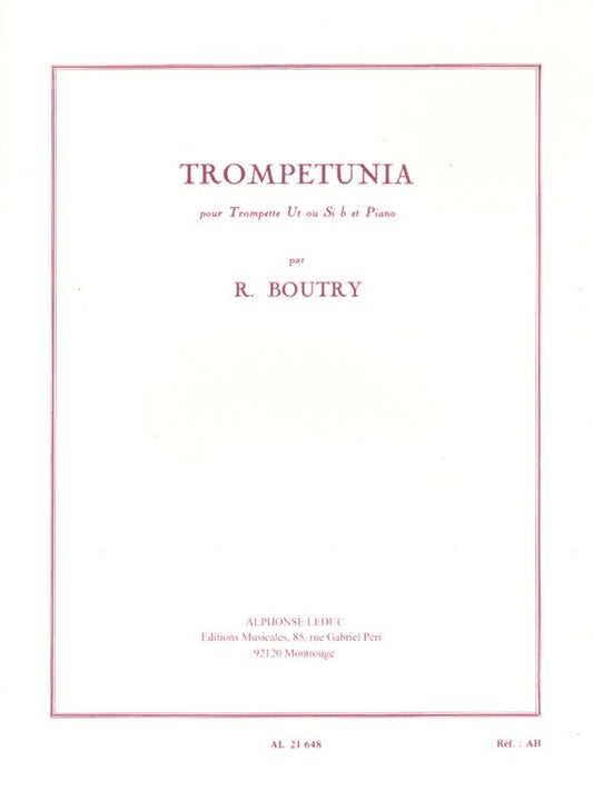 Trompetunia pour trompette en si bémol et piano