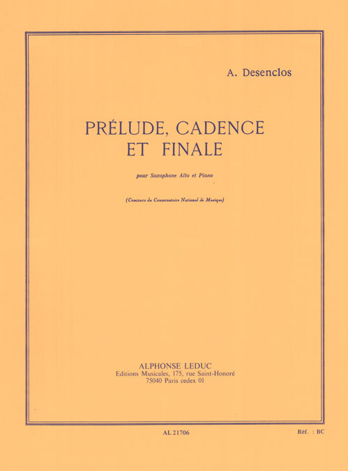 Prélude Cadence Et Finale