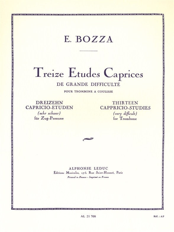 13 Études Caprices De Grand Diffi culté