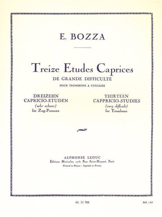 13 Études Caprices De Grand Diffi culté