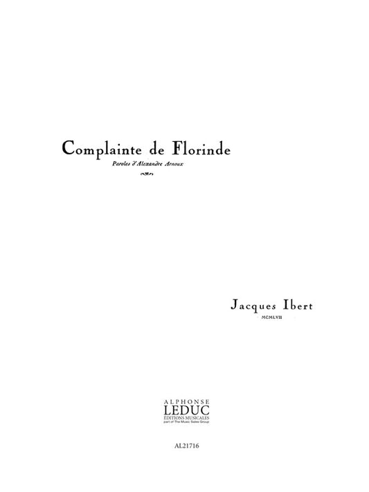 Complaintes De Florinde