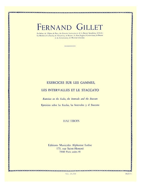 Exerc. sur les Gammes, Intervalles et Staccato