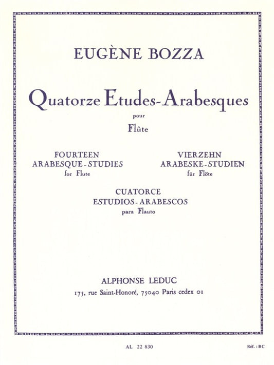 14 Études-Arabesques pour flûte seule