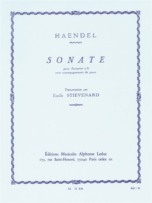 Sonate en si Flat pour clarinette et piano