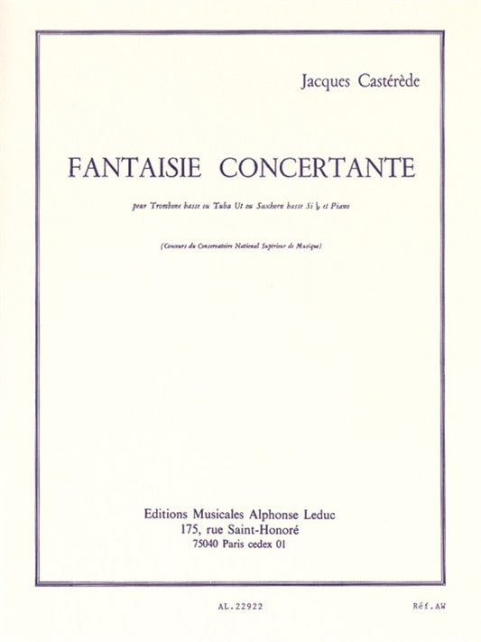 Fantaisie Concertante pour trombone basse et piano