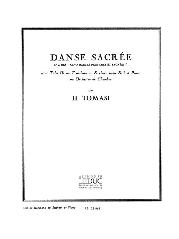 Danse sacrée - n° 3 des "Cinq Danses Profanes"