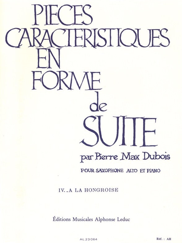 Pièces Caractéristiques 4 En Forme De Suite Op.77
