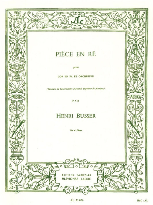 Piece En Re -Cor Et Orch