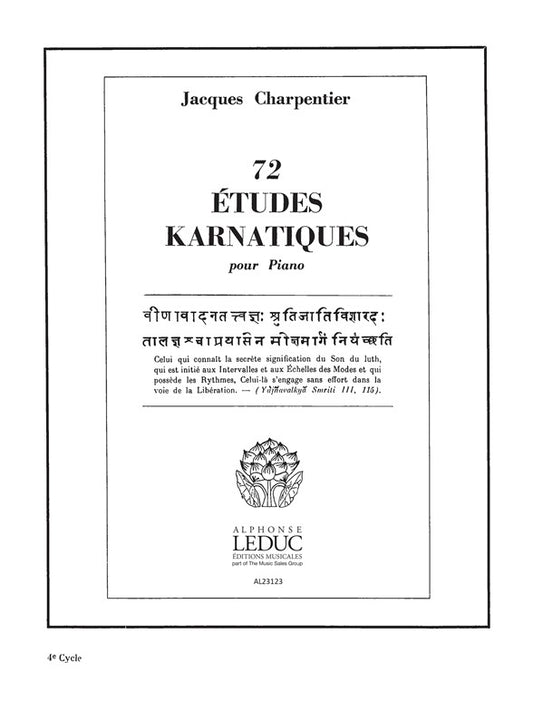 73 Études Karnatiques Cycle 04
