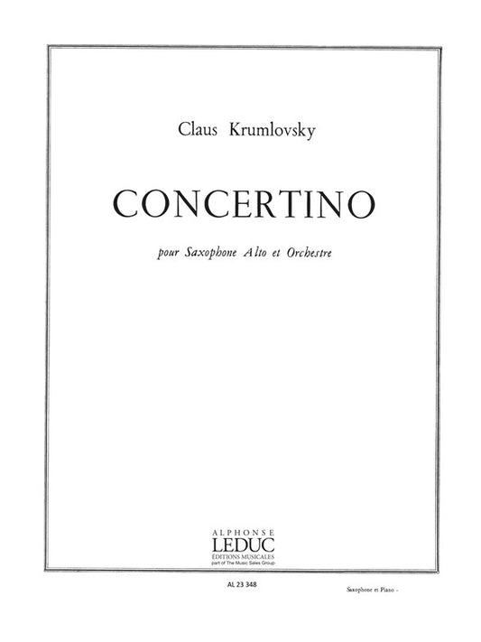 Concertino -Saxo Et Orchestre