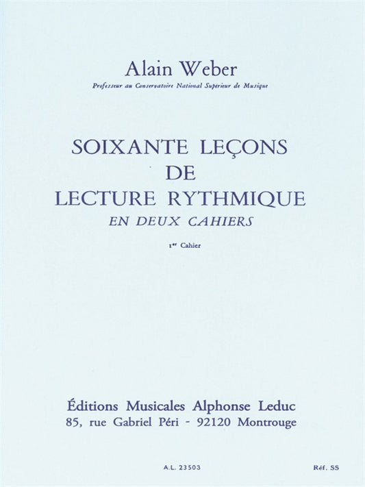 60 Leçons De Lecture Rythmique Volume 1