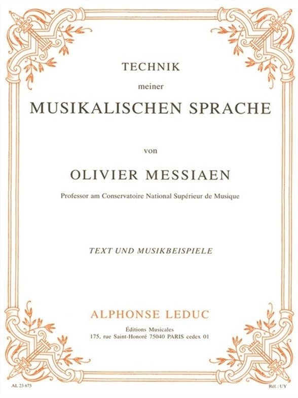 Technik Meiner Musikalischen Sprache Volume 1