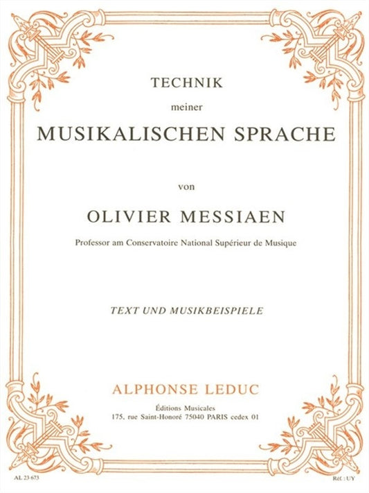 Technik Meiner Musikalischen Sprache Volume 1