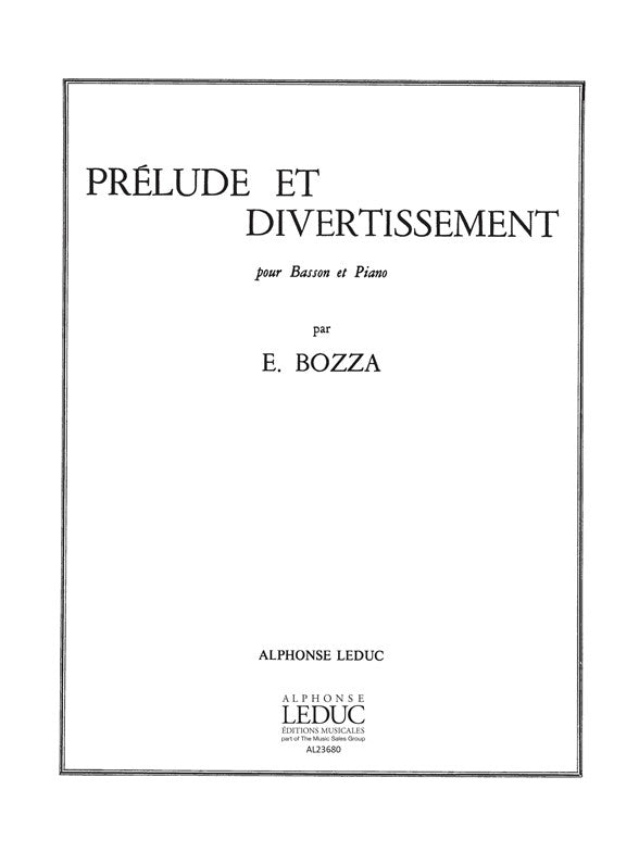 Prélude et Divertissement