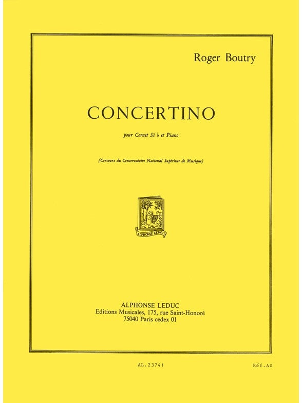 Concertino pour cornet en si bémol et piano