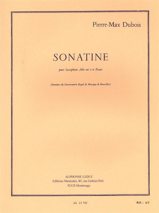 Sonatine For Alto Saxophone And Piano