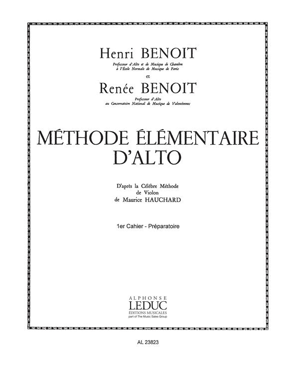Méthode élémentaire d'alto Vol. 1