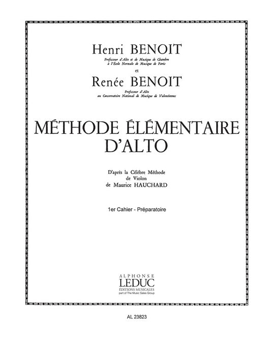 Méthode élémentaire d'alto Vol. 1