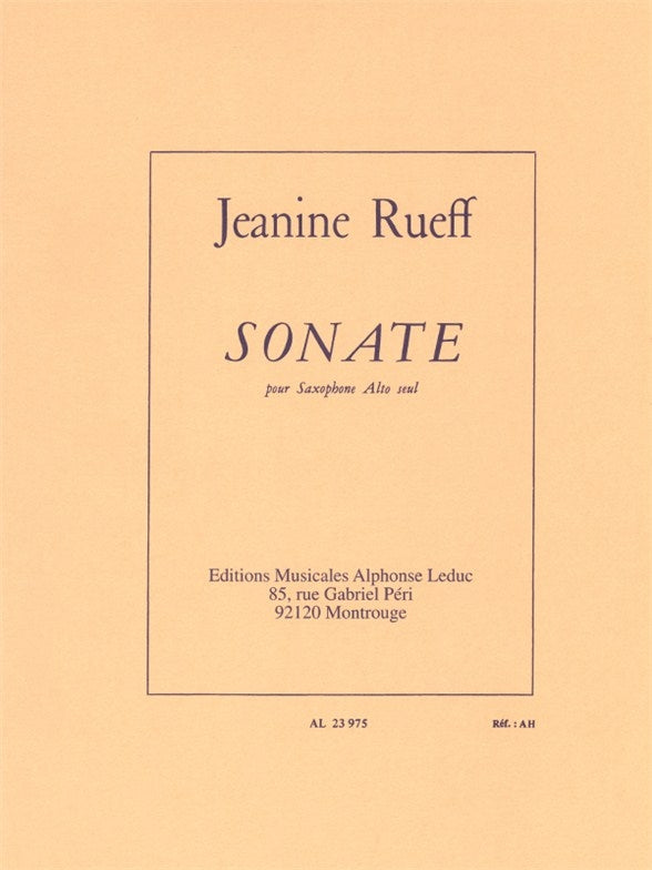 Sonate pour saxophone alto seul