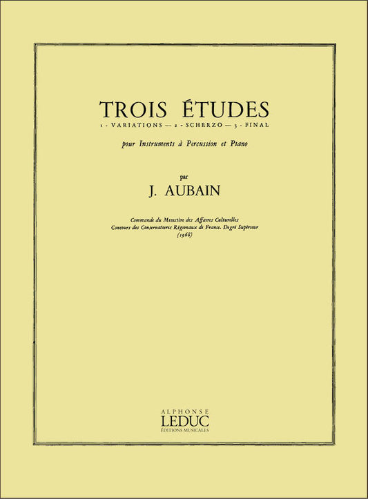 3 Etudes pour Instruments à Percussion et piano