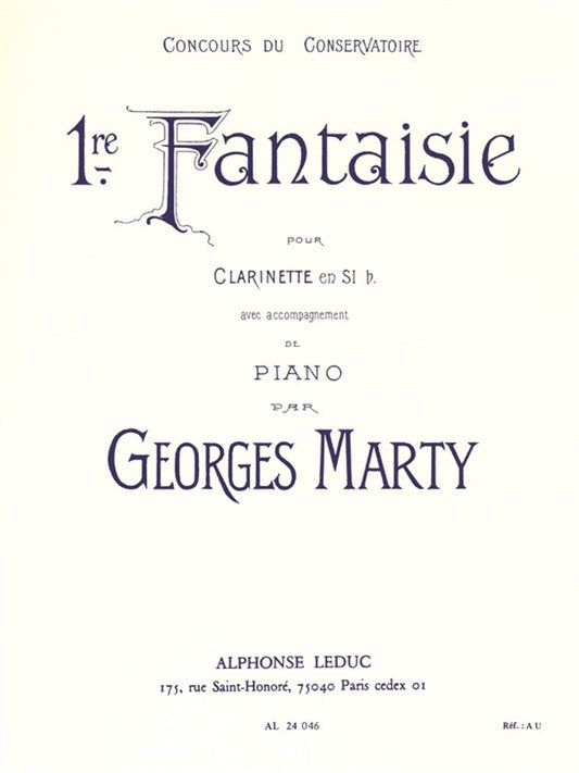 Fantaisie n° 1 pour clarinette et piano