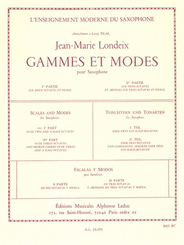 Gammes et Modes Volume 1