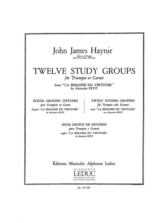 12 études Groups (La Semaine Du Virtuose)