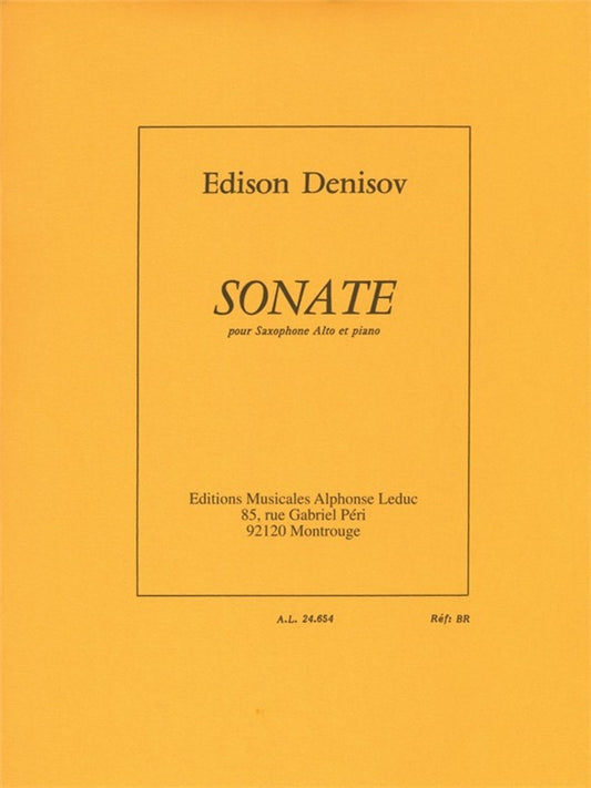 Sonate pour Saxophone Alto et Piano